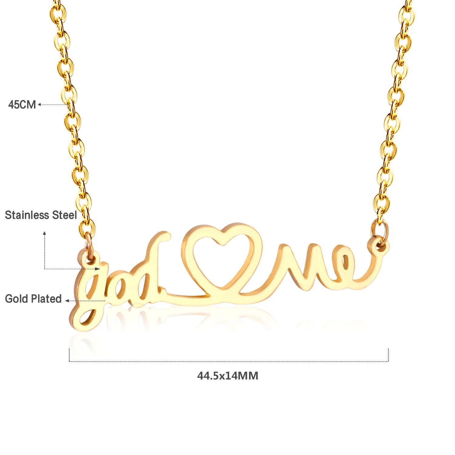 

Ason Personalized Elegant 18k Gold Plated Stainless Steel Necklaces Custom Name Letter Pendant Necklace Jewelry