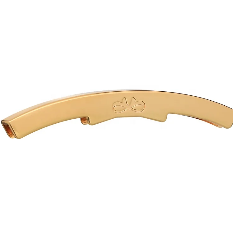 

Custom High Quality Handbag Leather Accessories17K Gold Square Wallet Tail Clip for purse