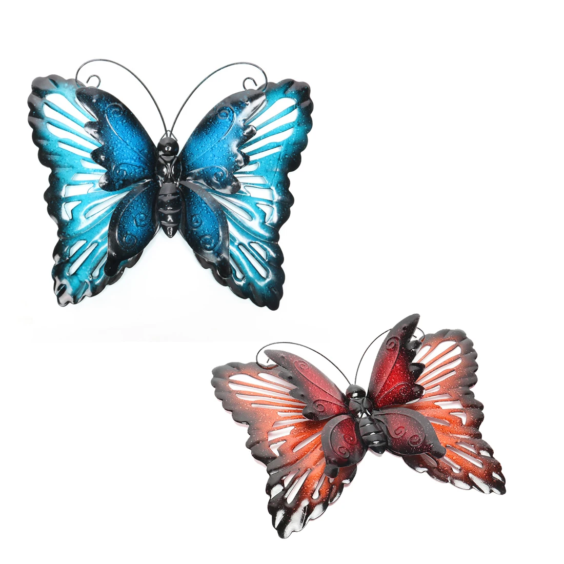 

Wall Decor Wall art outdoor decoration exquisite wall carving hanging ornaments suitable for family courtyard iron art butterfly