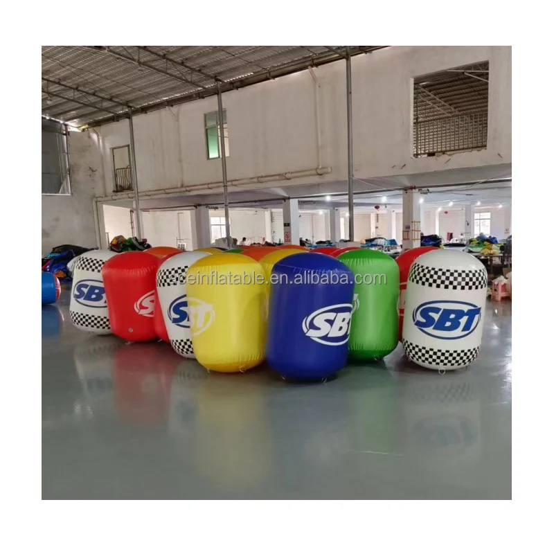 

Custom Logo PVC Inflatable Swim Buoys For water sport event floating Inflatable Marker cylinder Inflatable Buoy Tube