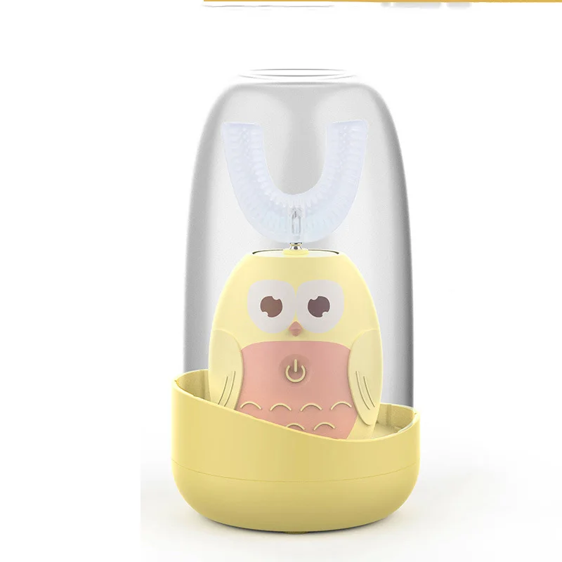 

360 U Shape Ultrasonic Children Whitening Silicone Automatic Electric Toothbrush for 2-12 year Kids