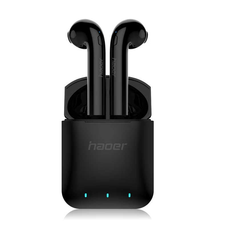 

High quality TWS earphone wholesale popular wireless bluetooth in-ear earphone headphone earbuds with charging case black, White;black