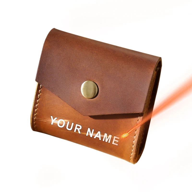 

Drop Shipping Crazy Horse Leather Small Durable Coin Purse Women Men Custom Design Multi Color Key Pouch Card Wallet
