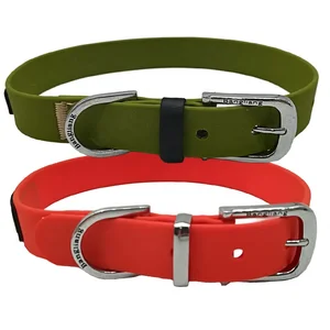 Image of Flat Colorful Tear-resistant PVC Poly Coated Nylon Basic Pet Dog Collar Making Supplies