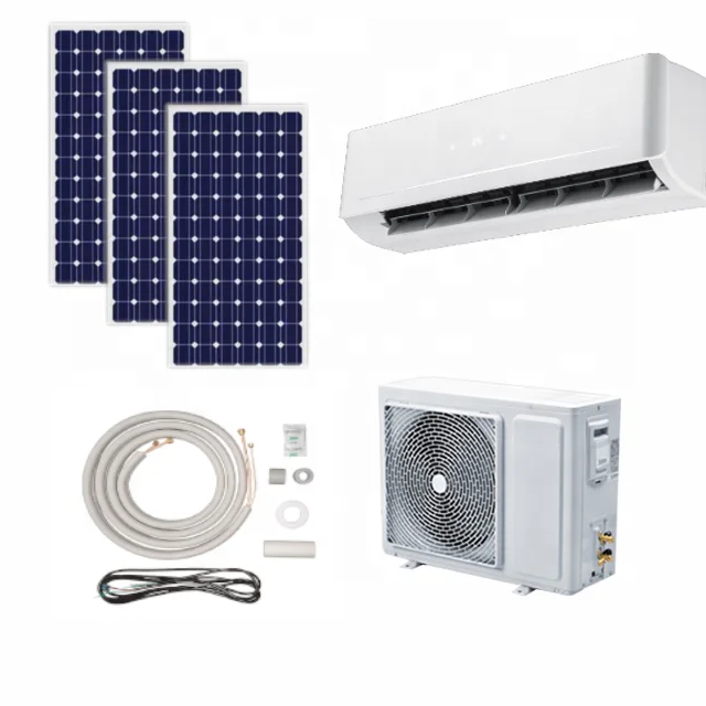 
on grid HYBRID 12000BTU 18000 BTU energia solar ar condicionado com placa preo solar AIR CONDITIONER AIR CONDITIONING 