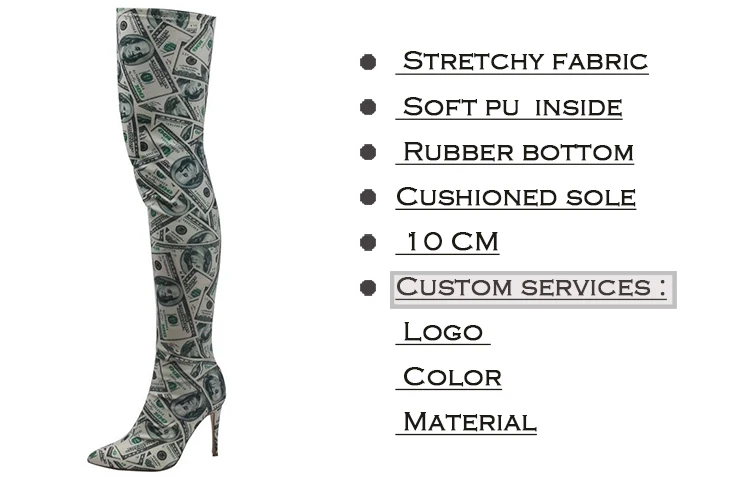 thigh high money boots