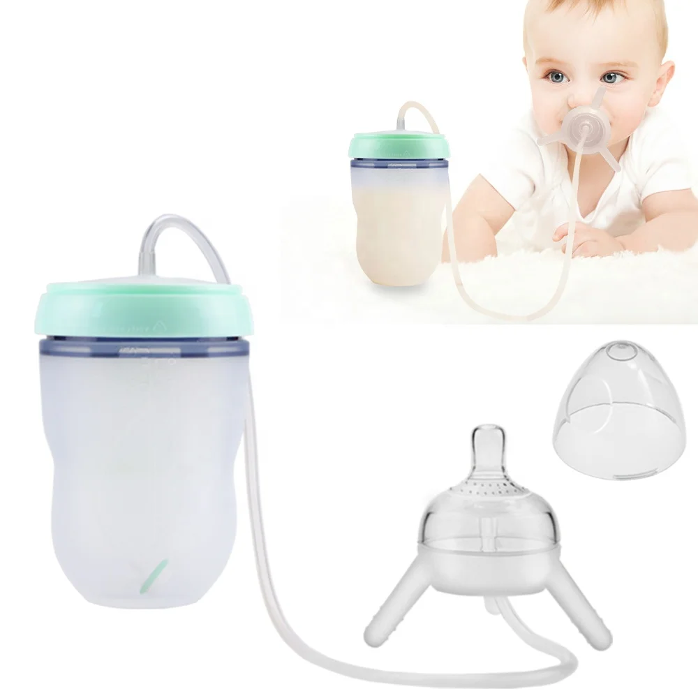 

250ml Colabyby hands free self feeding baby bottle with various flow nipples