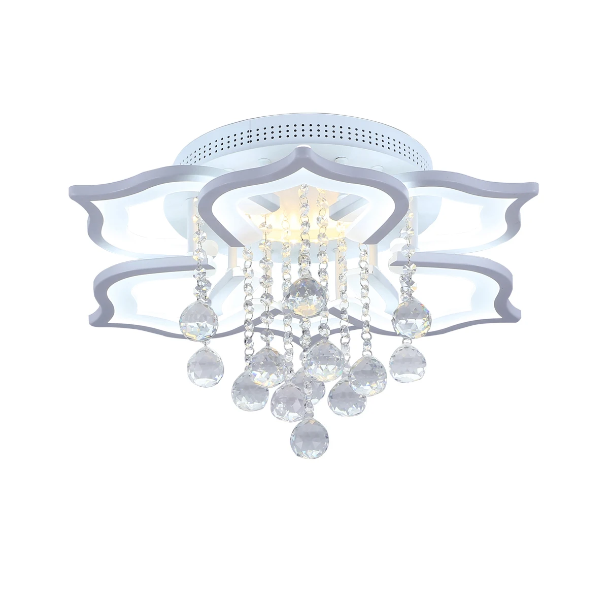 

Luxury Crystal Pendant Decorative LED Chandelier Dimmable Lamp Middle Circle Lighting Effect Ceiling Light