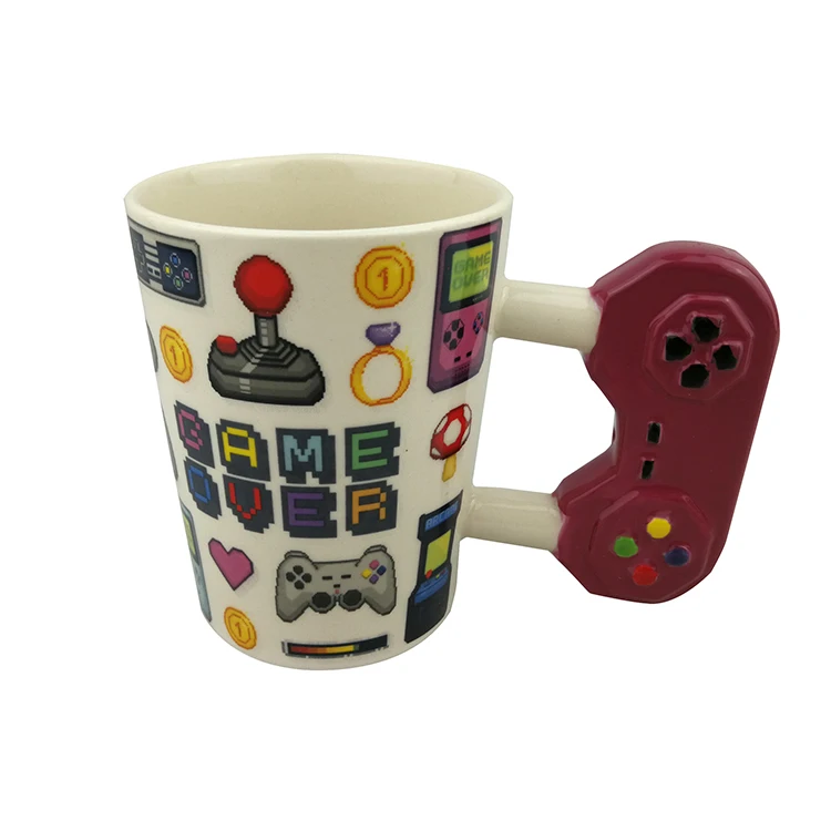 

Game Controller Porcelain Special 3D Handle Mug Game Over Gaming Mug Console Remote Cup, Custom