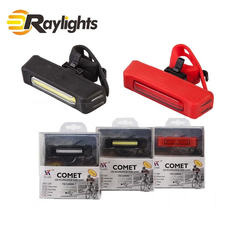 

USB rechargeable bicycle COMET taillights bike lights with waterproof rubber case