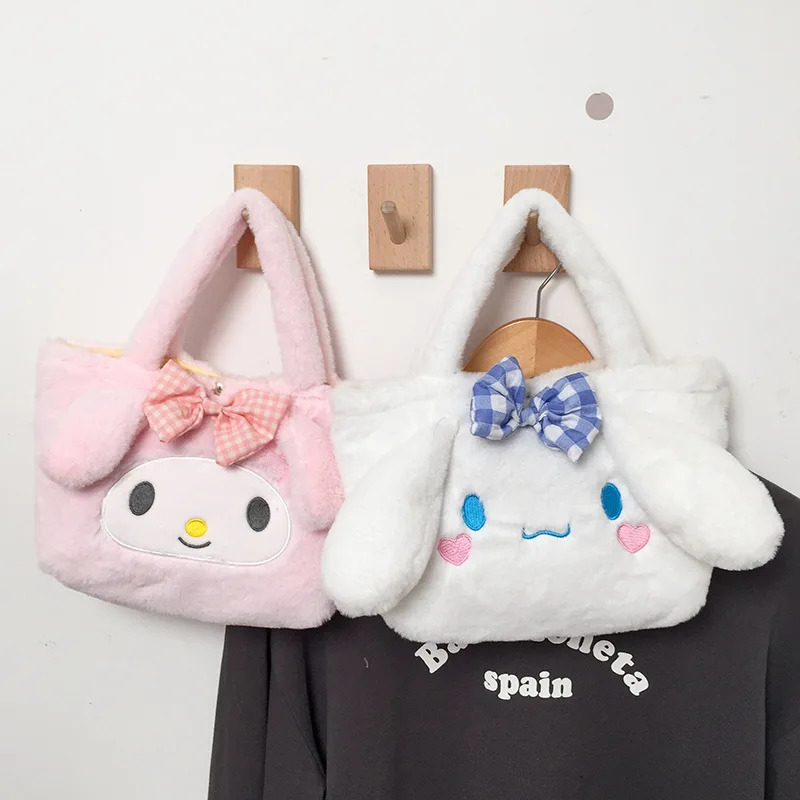 

Wholesale Cartoon Plush Sanrio Kuromi My Melody Plushies Bag Peluche De Toy Kawaii Sanrio Tote Bag