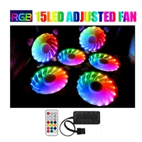 

RGB Adjusted 15LED 120mm Computer Case PC Cooling Fan quiet + Remote fan computer Cooler Cooling 12cmRGB game pc Case fan