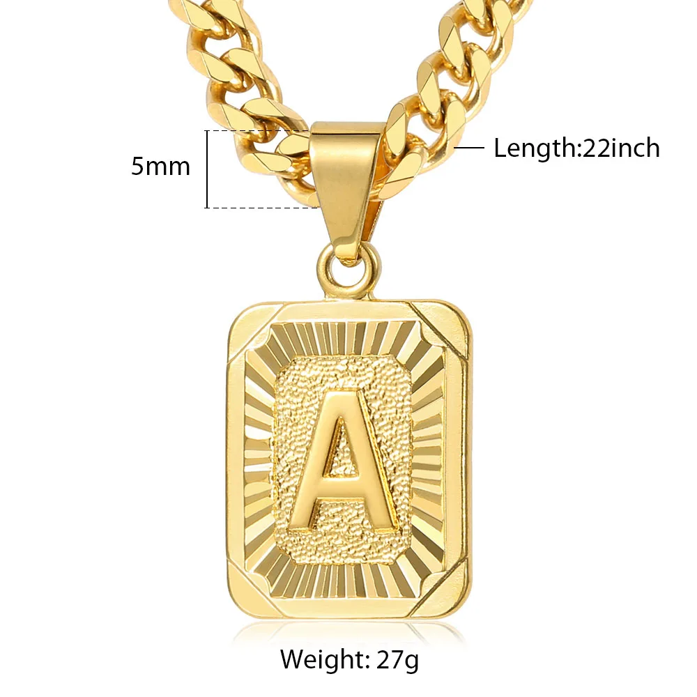 

Drop Shipping Factory Direct Wholesale Stainless Steel Initial Letter Pendant Necklace For Couple birthday present