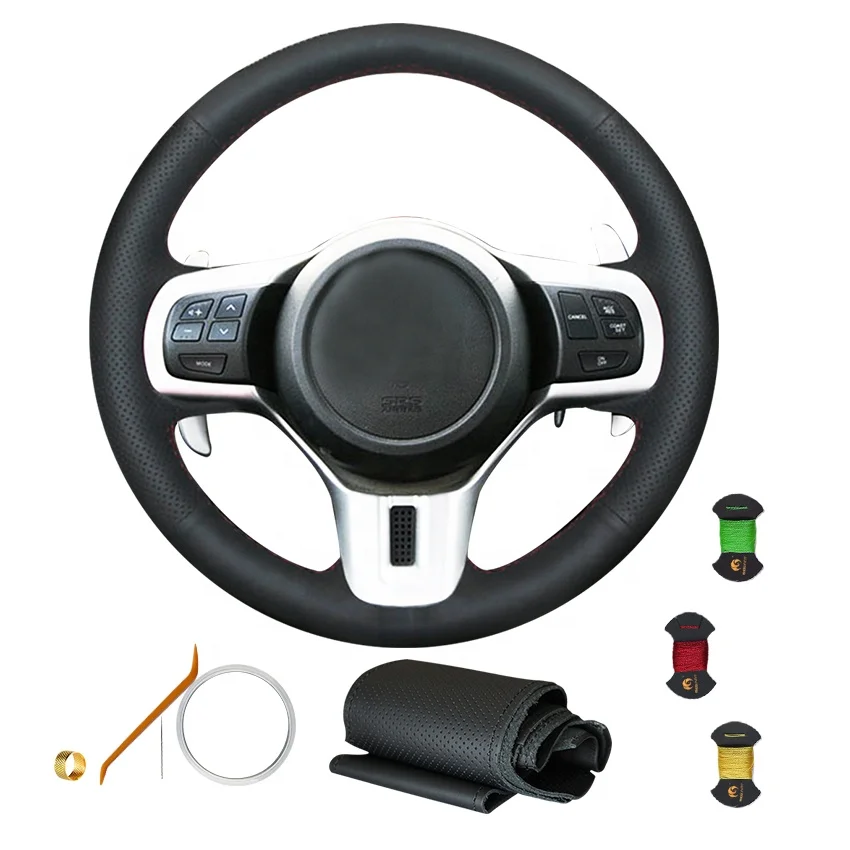 

High Quality Leather Hand Sewing Steering Wheel Cover for Mitsubishi Lancer 10 EVO Evolution