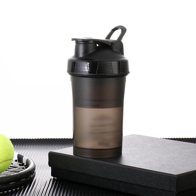 
2020 Custom Logo BPA Gym Sports Protein Plastic Layered Shaker Bottle With Mixing Ball 