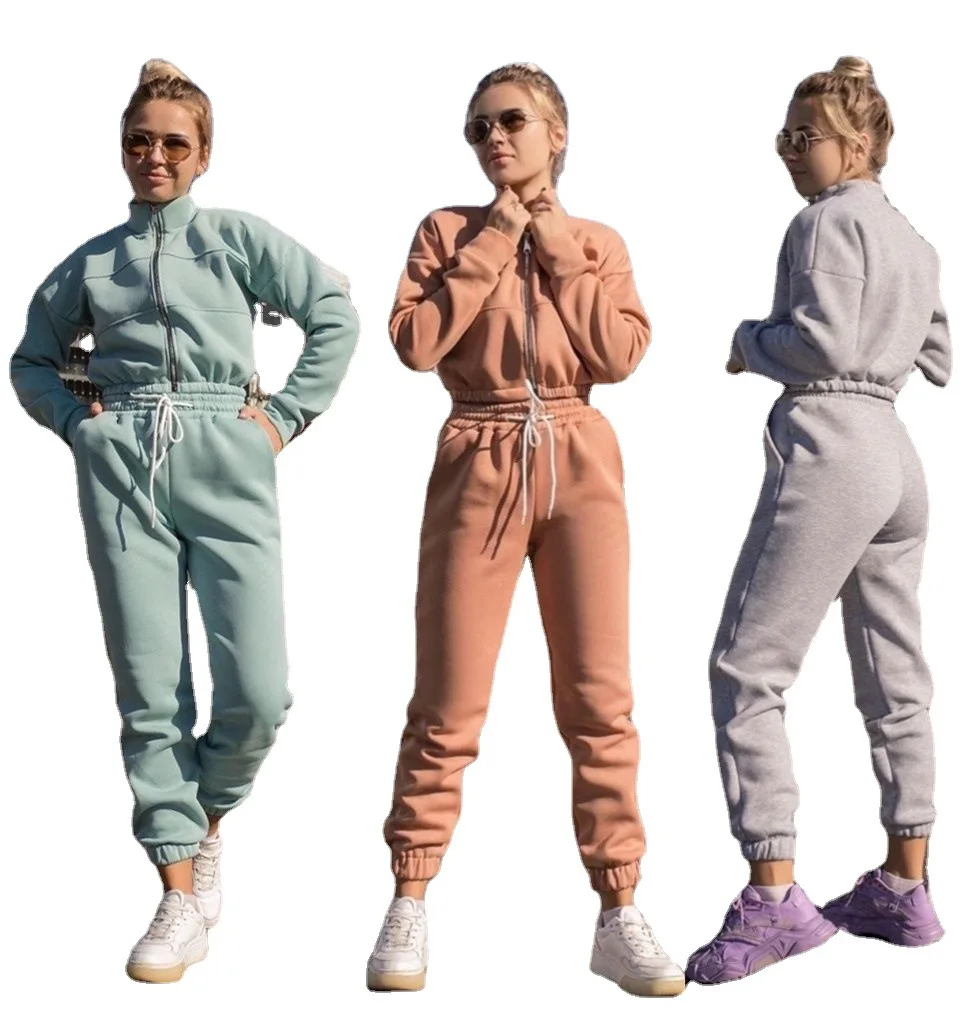 

sweatpants set sweatshirt suit women jogger set logo fall clothing for women 2021