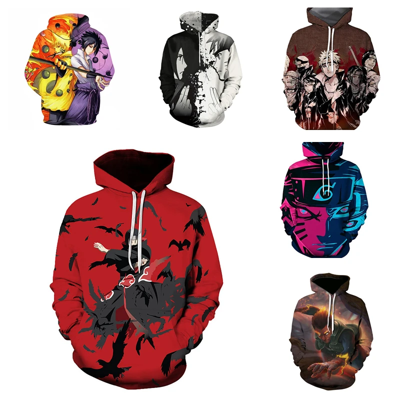 

Manufacturer Wholesale Polyester Men Custom 3D Printing Anime Cartoon Narutoes Hoodie, Picture shown