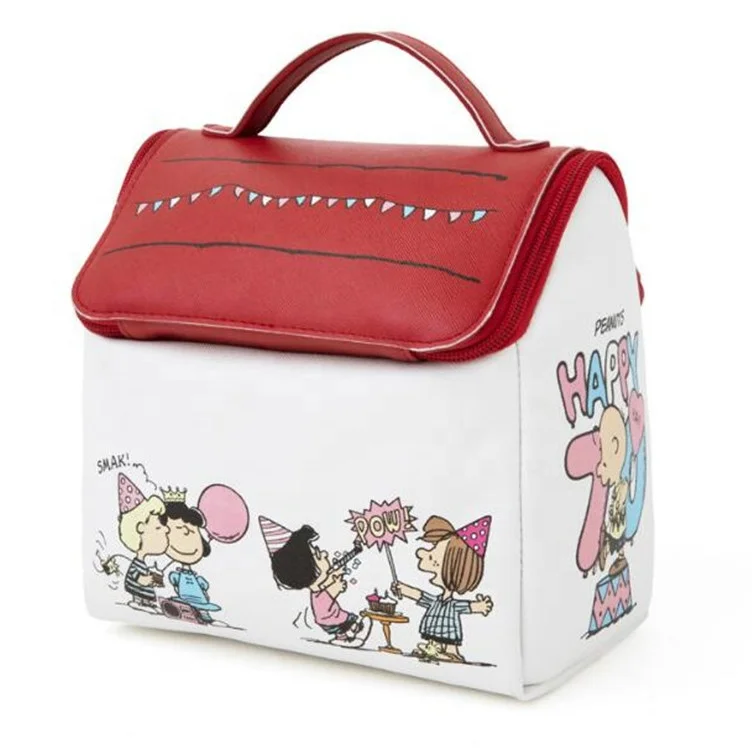 

Kawaii cute cosmetic ziplock makeup bag, White,customized color