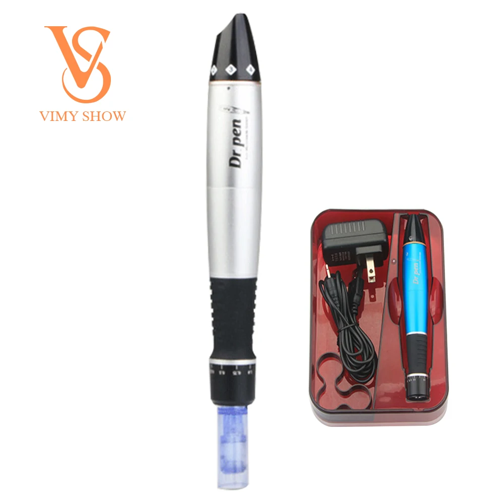 

Top Selling 6 Speed Electric Medical Derma Pen Dr.Pen 3mm For Tattoo Machine Permanent Makeup Microneedle, Blue,sliver