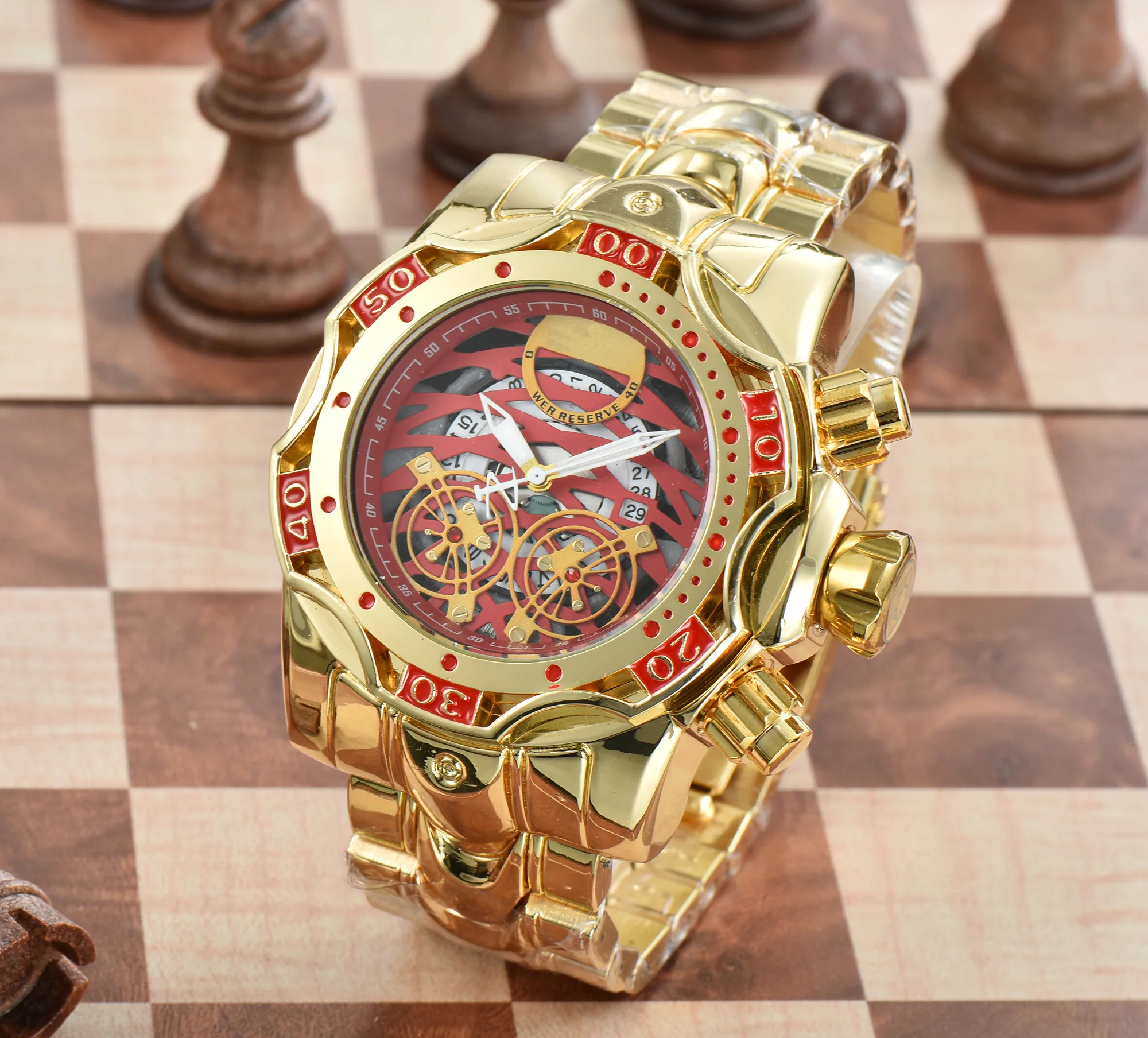 

2022 Luxury brand invicta quartz watch multifunctional waterproof men's watch for reloj de hombre relojes para hombres