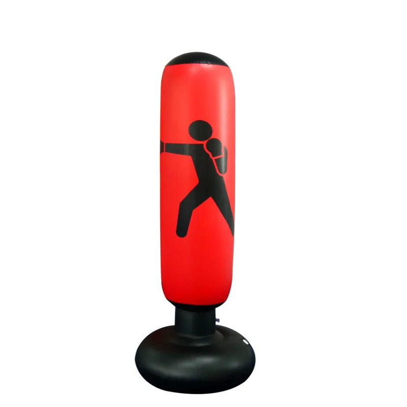 160cm Boxing Punching Bag Inflatable Free-Stand Tumbler Muay Training Pressure Relief Back Sandbag