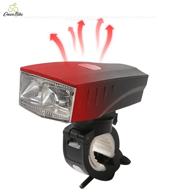 

Waterproof Bicycle Sensor USB Charging Riding bell Equipment Accessories Horn Bicycle Head lights bike bell electronic, Black