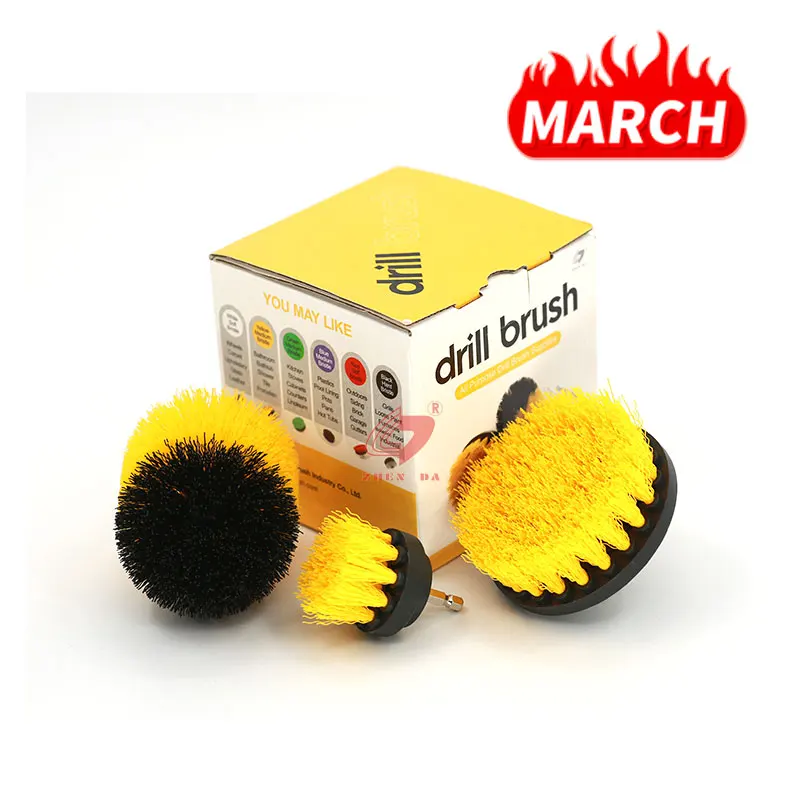 

3 Pack Auto Drill Cleaning Power Scrubber Brush Car Wheel Brush Drill Brush Set