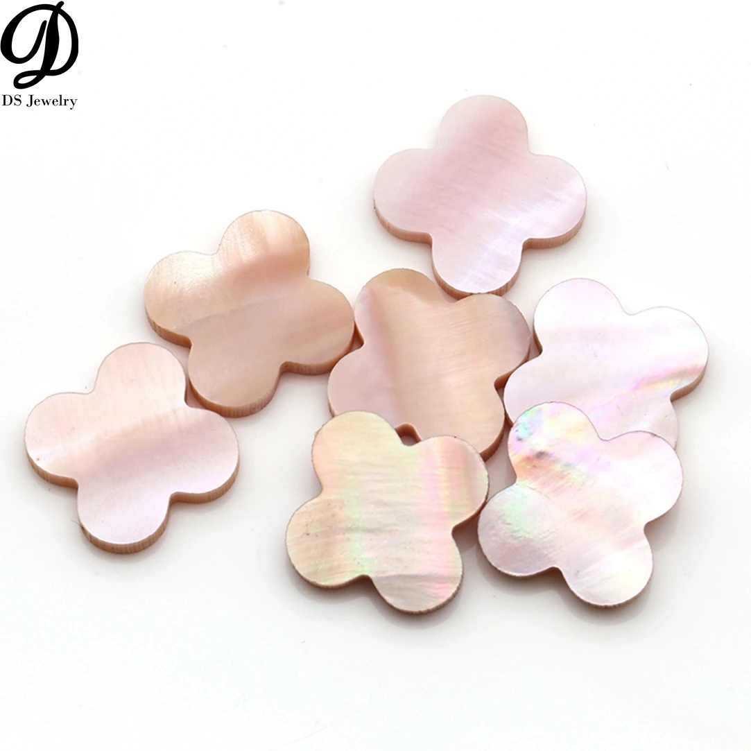 

High Quality Mother of Pearl Natural Pink Four Leaf Clover