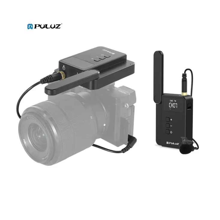 

PULUZ Dual-Channel Wireless Microphone System with Transmitter and Receiver for DSLR Cameras