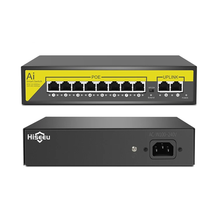 

8 ports standard POE power supply switch Rack Mount Poe Switch for cctv security system