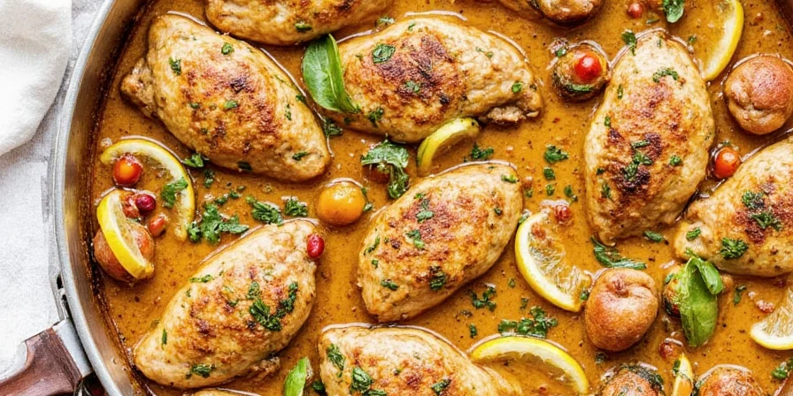 Roast chicken on tray