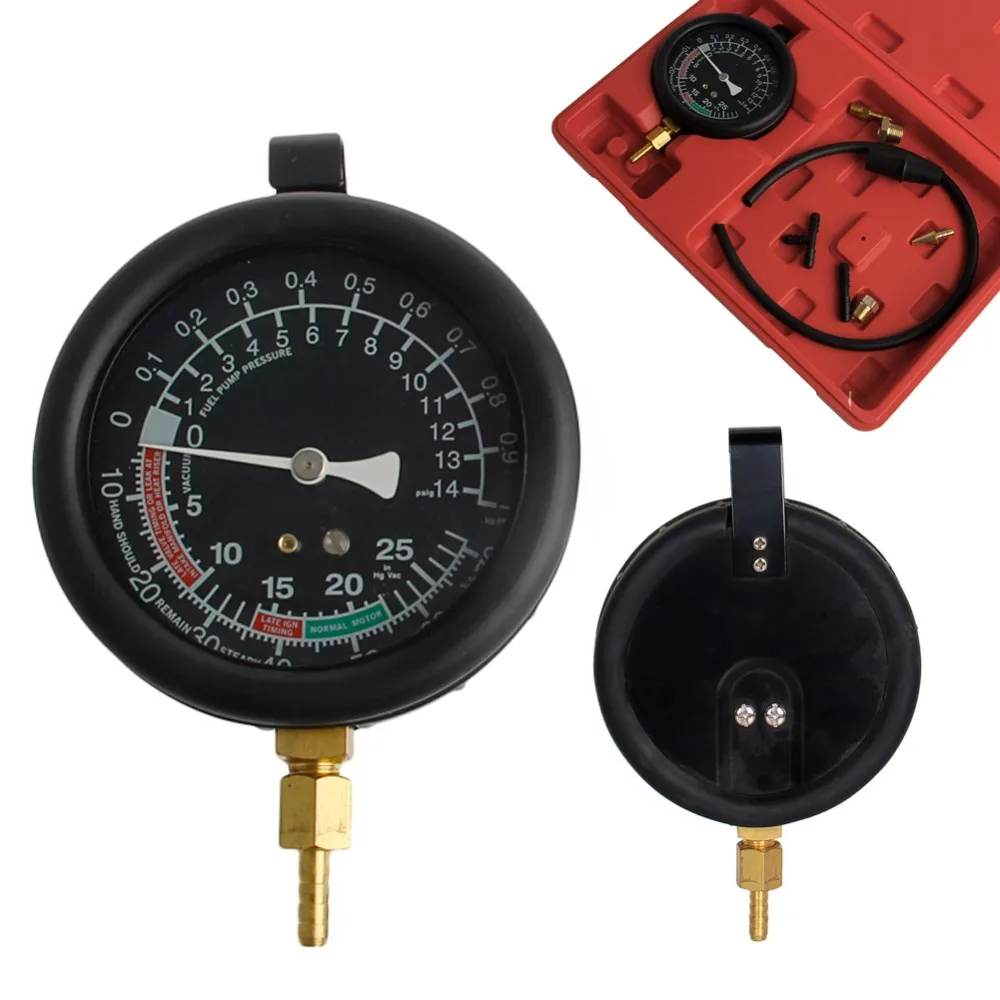 

New Fuel Pump Vacuum Tester Gauge Leak Carburetor Pressure Diagnostics with Case car-styling