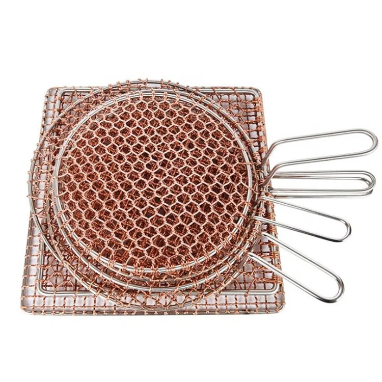 

20-32cm various sizes of stainless steel circular welding barbecue net, Silver