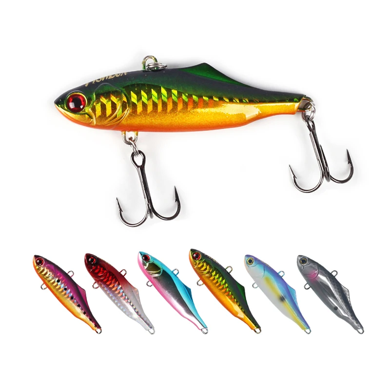 

OEM High quality Artificial hard vib 75mm 30g sink fish lure fishing bait vibration fishing lure Vibrating bait, 6 colors