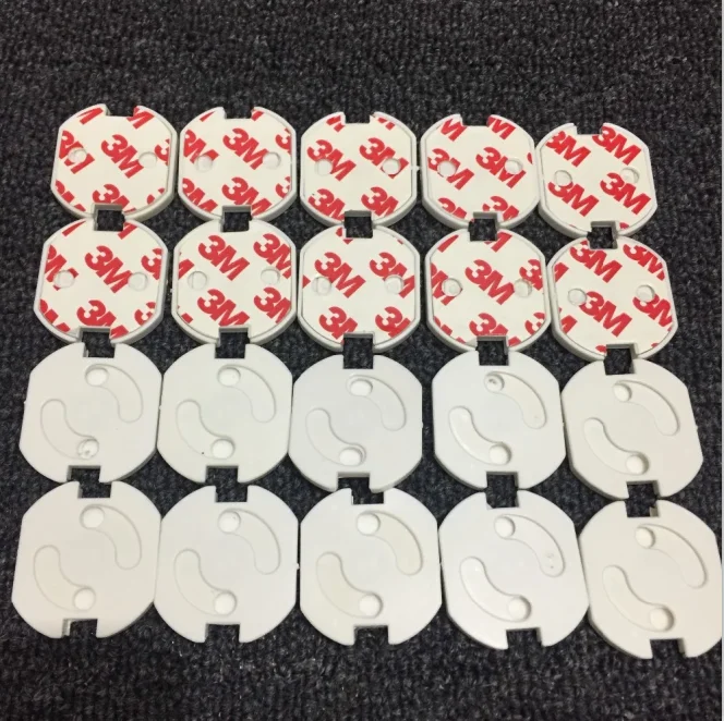 

Outlet Plug Covers Clear Child Proof Electrical Protector Safety Caps - Jool Baby, White