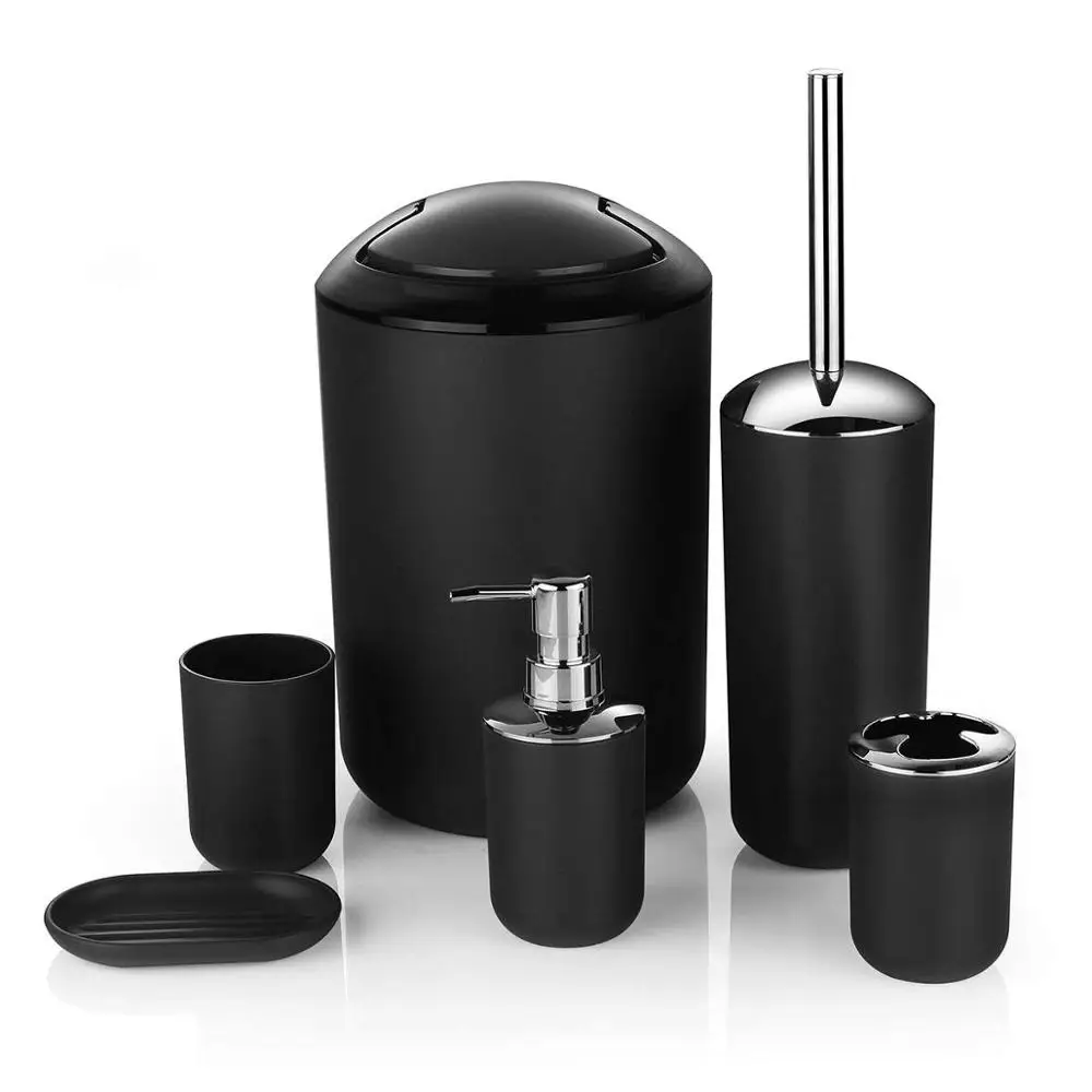 

Ready to ship amazon gift hot selling plastic bathroom accessories set, Customized