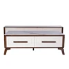 Professional international trade furniture marble simple cabinet coffee table glass and wood white