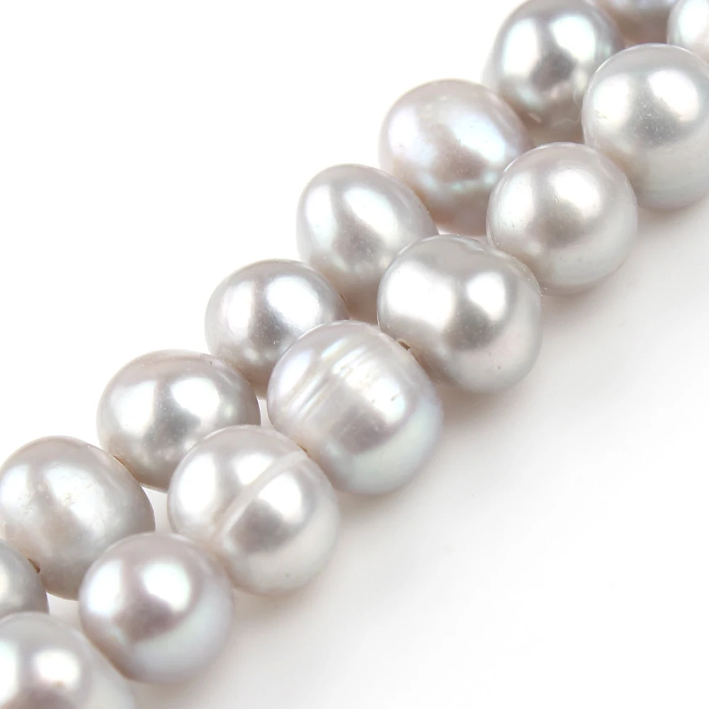 

5*5mm Natural Stone Grey Round Freshwater Pearl Loose Beads For Jewelry Making DIY Bracelet