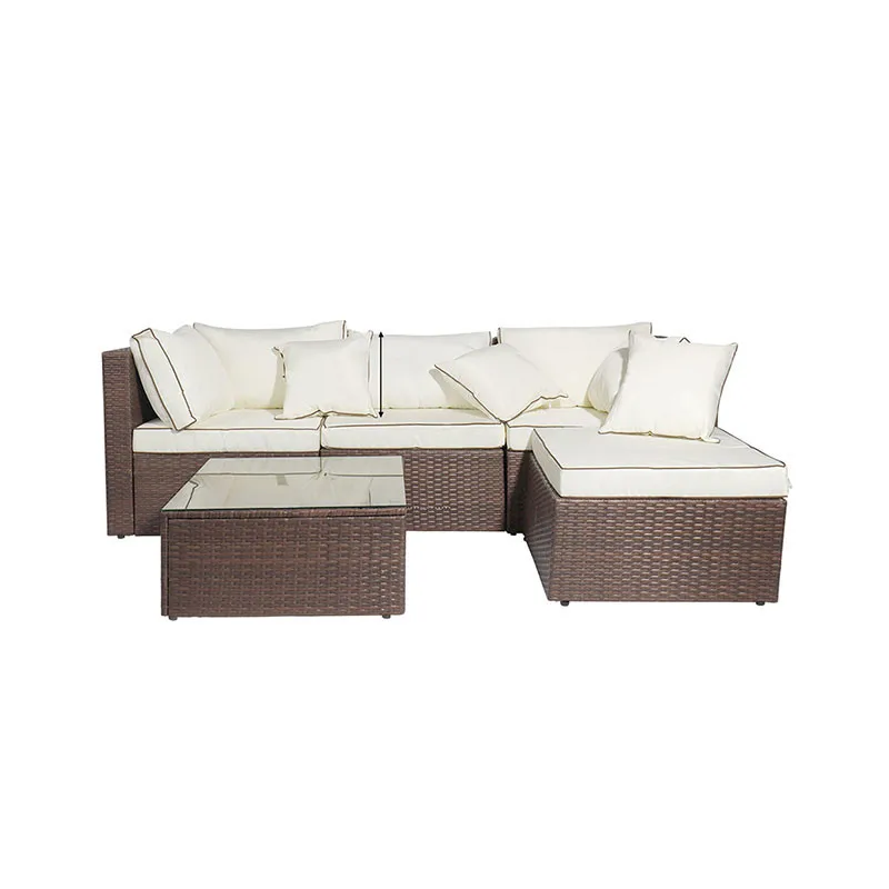 

Rattan All-Weather Rattan Patio Sectional Sofa Set Wicker Outdoor Furniture