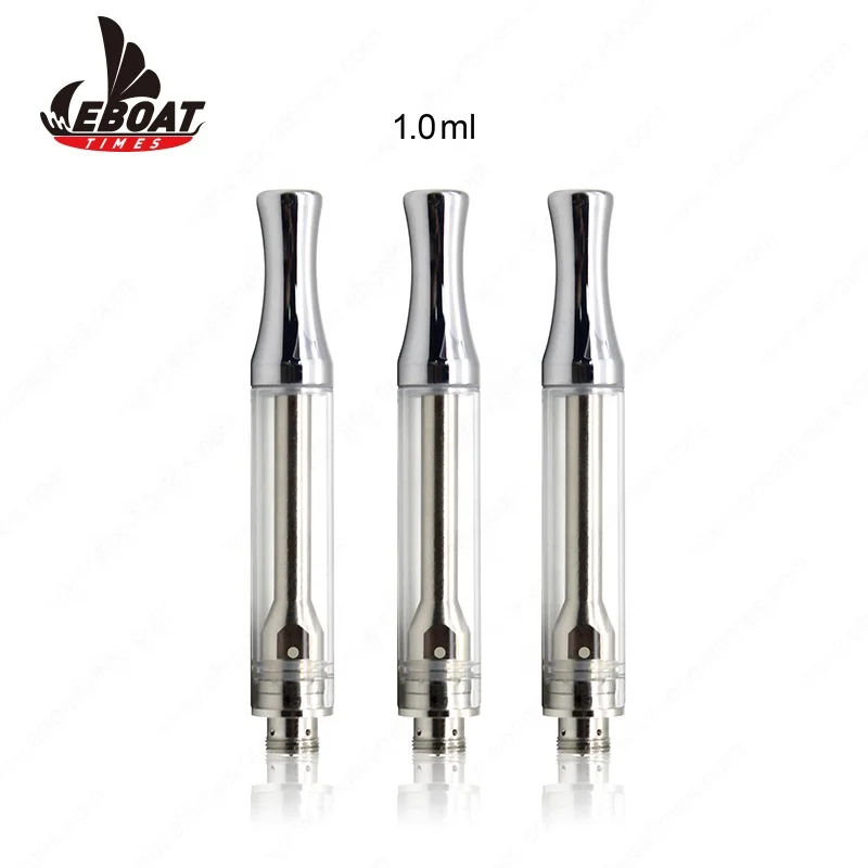 2018 Eboattimes No Leaking 0.5ml/1.0ml cbd oil glass cartridge C80 ceramic wickless vaporizer