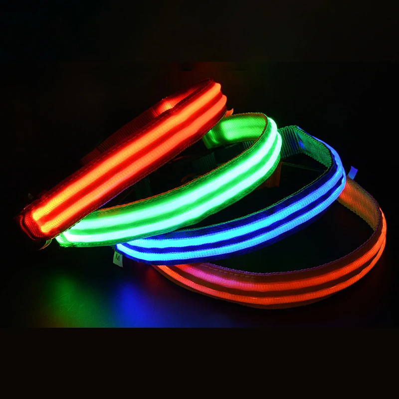 

Pet Supplies Anti-lost Usb Rechargeable Luminous Collar Luminous Dog Collar Led Collar Highlight Version, Customized color