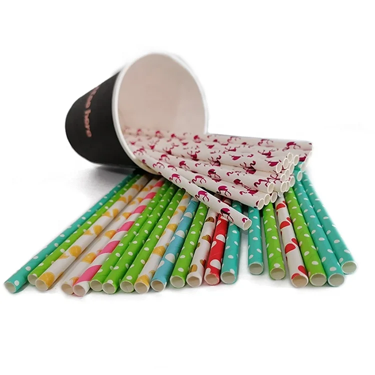 

Sale Color Paper Straw ECO Friendly Manufacturing Bubble Tea Drinking Compostable straws For Beverages Shop