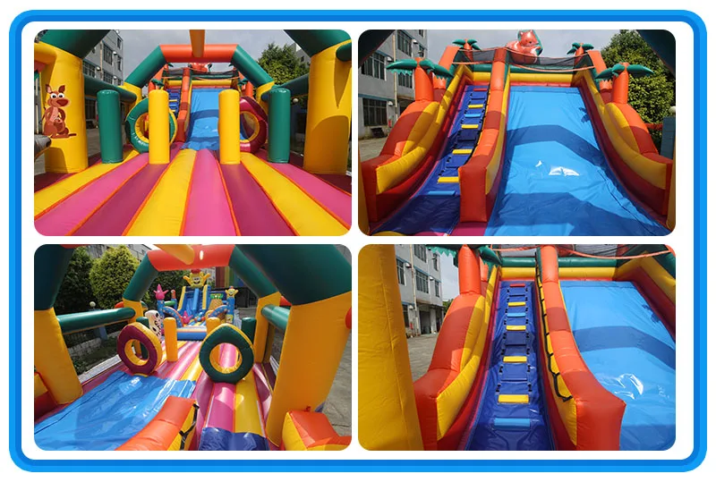 Durable Free Blower Giant Kids Play Creative Game Funny Jumping Castle Inflatable Jumpy Sliding Castle With Slide 