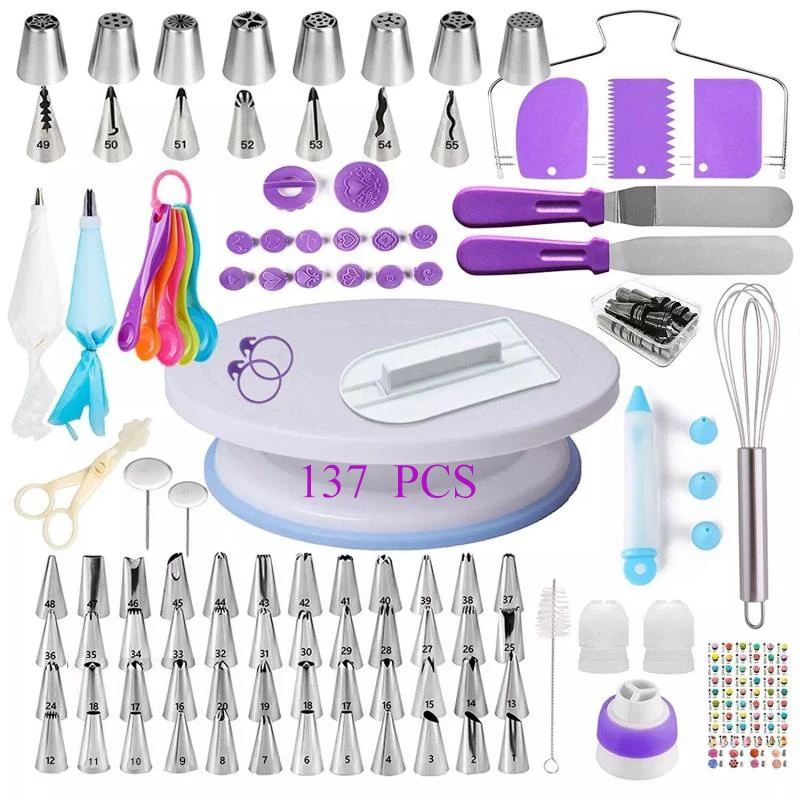 

137/205/69 Pcs Baking Pastry Cake Tools Accessories Reposteria Cake Decorating Supplies Kit Set baking tools set, Customized color