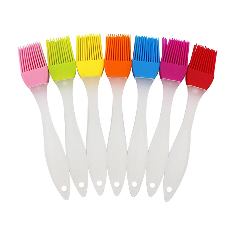 

Non-stick Food Grade Custom Silicone Basting Pastry Grill BBQ Oil Brush for Kitchen Cooking, Pink.blue,yellow,red,orange,green,purple