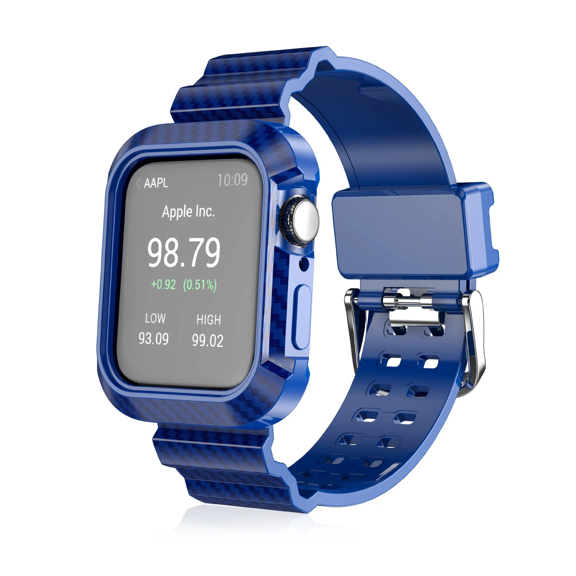 

Waterproof Rugged Carbon Fiber Case With Watch Band For Apple Watch Series 6 5 Protective Case With Band Strap, 4colors