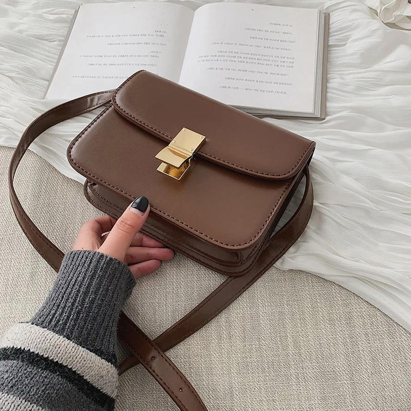 

Hot Sale Metal Quited Matetial Candy Bag Pure Color Daily Use Shouder Side Handbag For Women