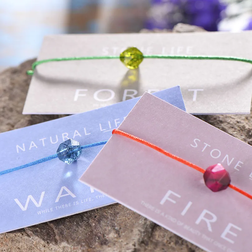 

Irregular Multi-faceted Tiger Eye Natural Stone Bead Bracelet Chakra Healing Real Crystal Bracelets Rope Boho Jewelry