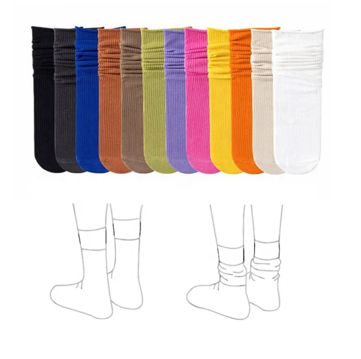 

Knee Socks Custom Logo Colorful Wholesale Unisex Baby Kids Slouch Socks, Multi-color
