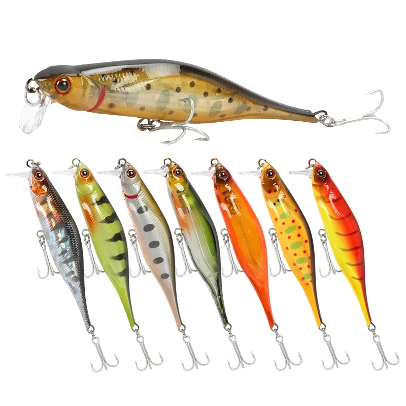 

Fishing Lures Wholesale 12g 104mm Minnow Lure Suspend Bass Wobblers Pesca Fish Bait, 5colors